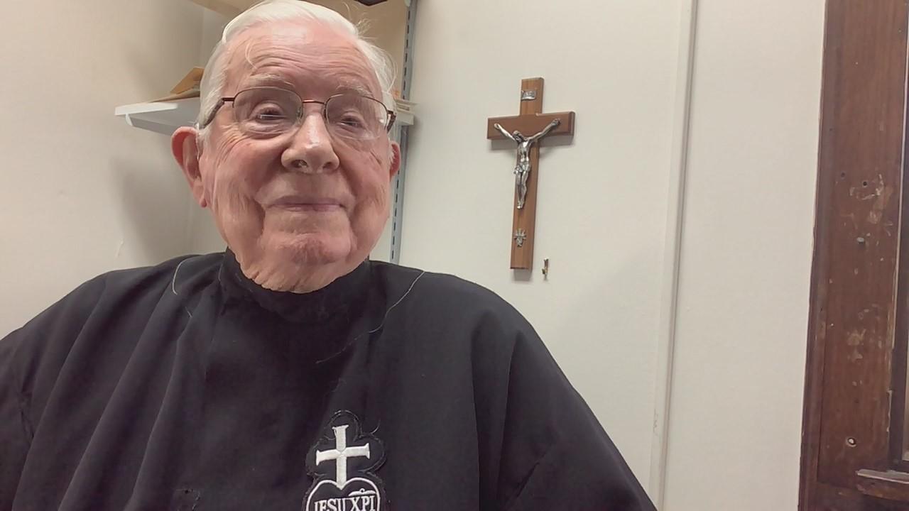 Learn More from Fr. John McMillan, CP on his long and distinguished life of service--as a civilian, WWII hero and Passionist Ministry.  From AA to the libraries of Rome, Fr. John has served for over 66 years and is still going strong!  Click on the button below to see the video!   See The Video Here